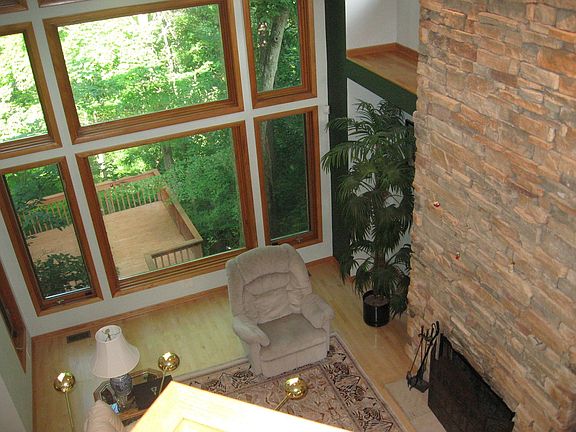 living rm view from loft library