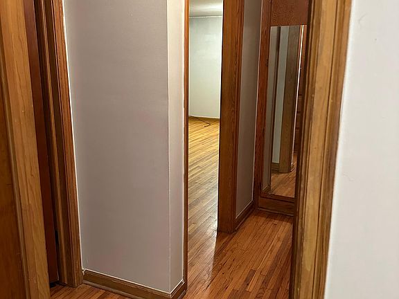 Hallway between bedrooms and bath