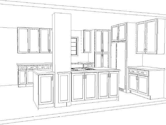 Kitchen from living room