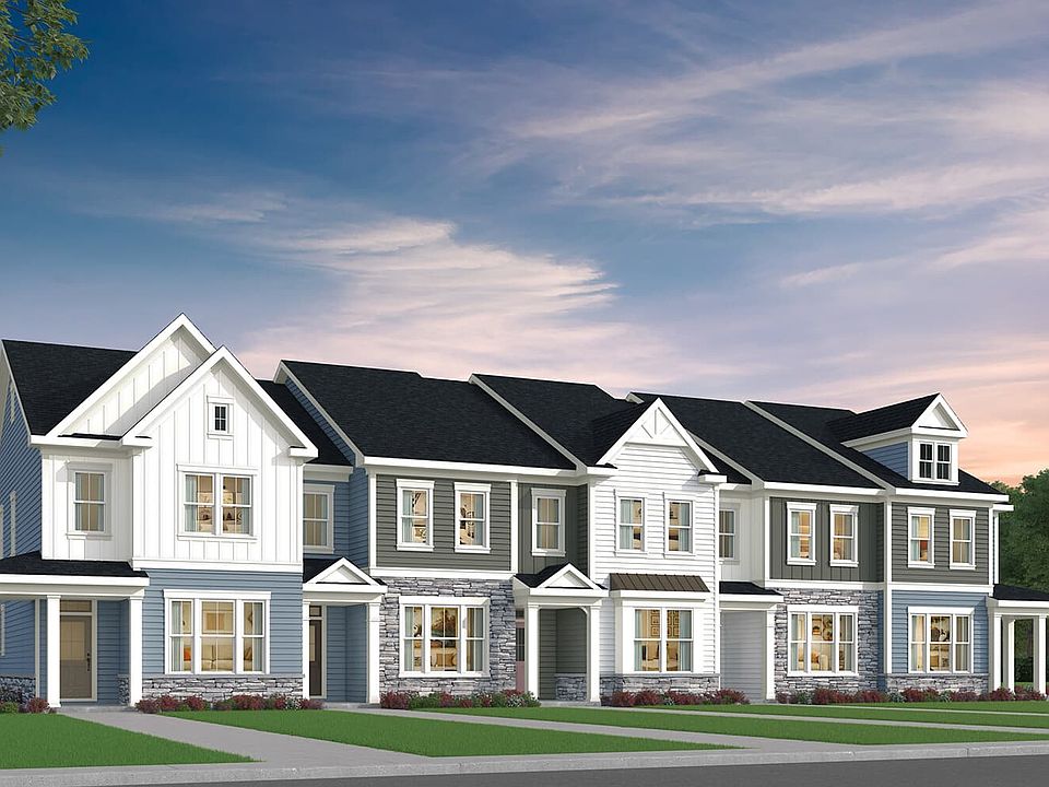 The Lennox and Morgan townhomes at Wendell Falls by Brookfield Residential