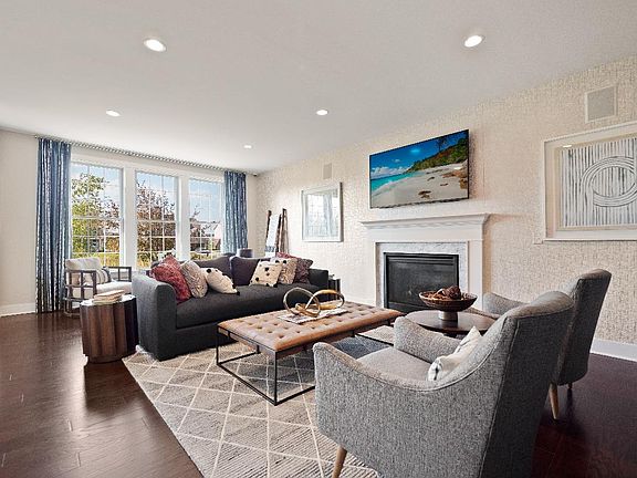 Expansive great room shown with optional fireplace