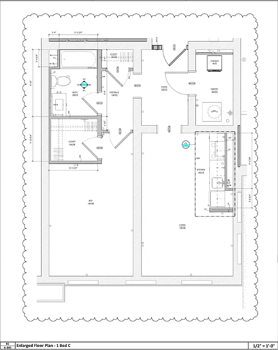 Floor plan 1 Bedroom - Large