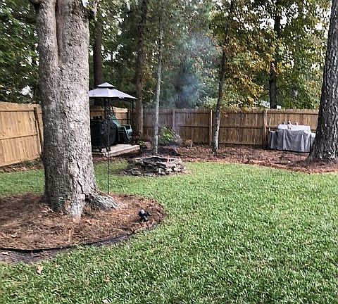 Backyard bbq area