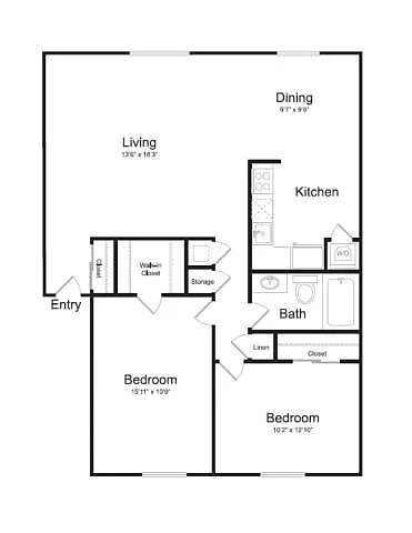 Floor plan Pinyon - B1D