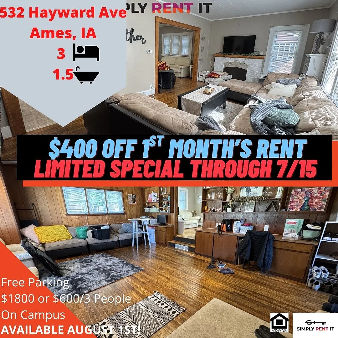 Large 3 Bedroom | On Campus | Free parking | Signing Bonus! — Photo 1