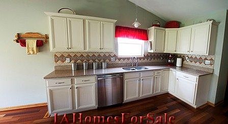 Kitchen with Updated Backsplash and Counters