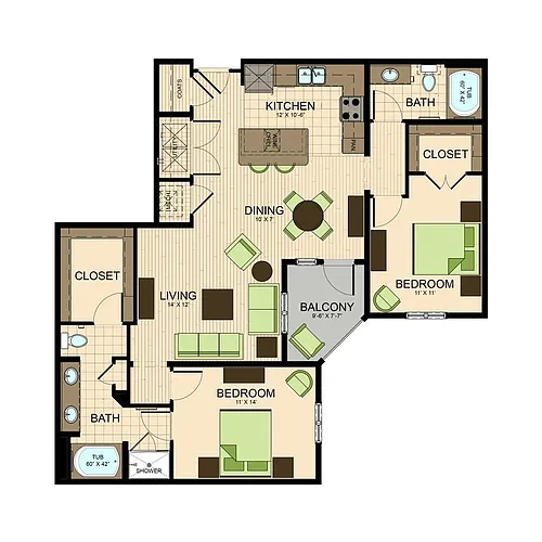 Floor plan B3
