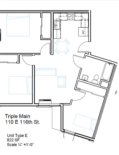 Floor plan Three Bedroom