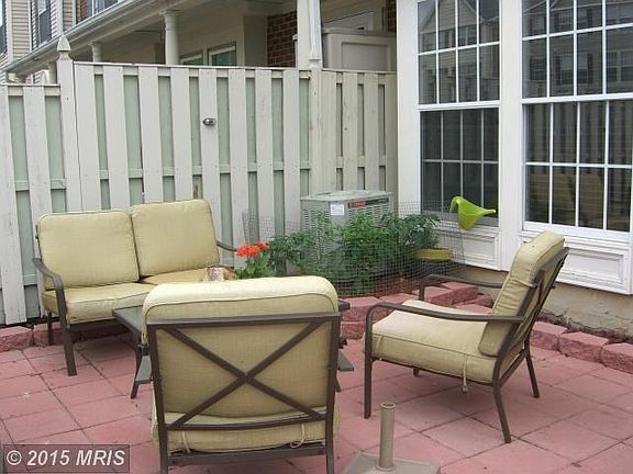Cute, brick paver courtyard