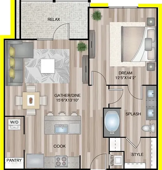 A3P6 floor plan Granary Flats