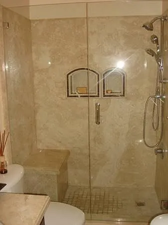 Upstairs hallway shower