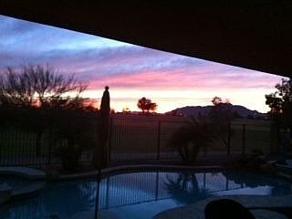 Morning Sunrise over Golf course and San Tan Mtn