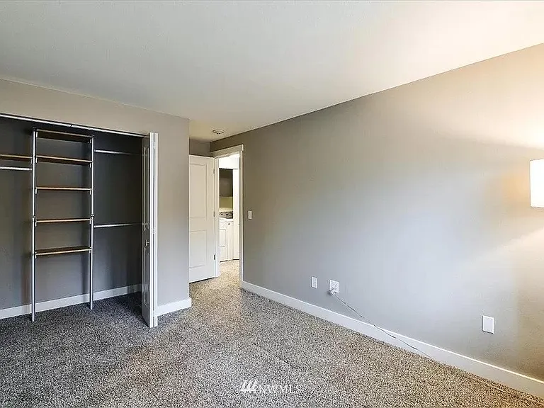 Very spacious master bedroom with tons of closet space.
