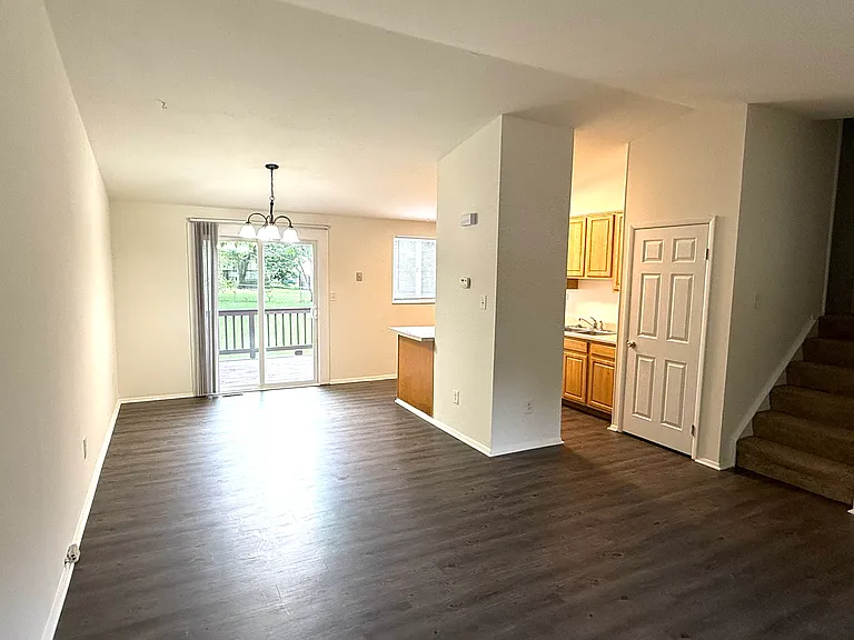Open plan living/dining/kitchen.