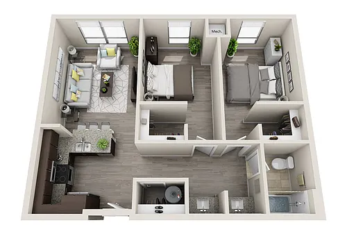 Floor plan 2 Bed