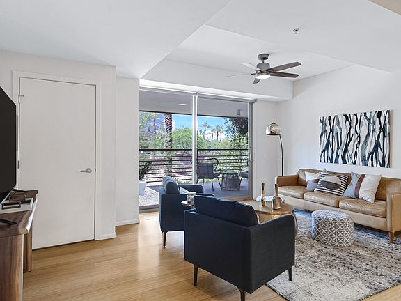 Beautifully furnished living area with great views.