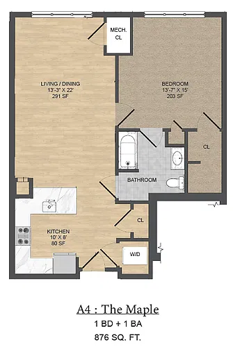 Floor plan A4 - Maple