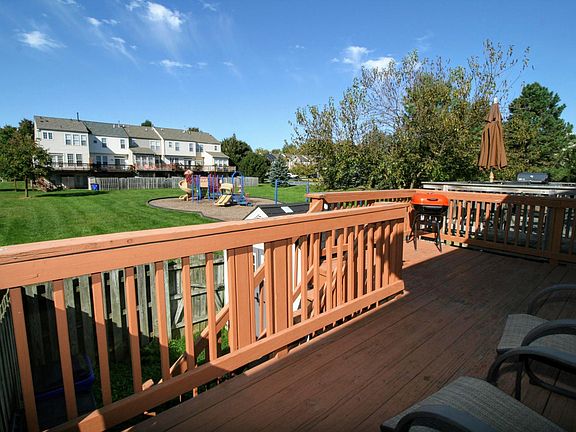 Deck and backyard