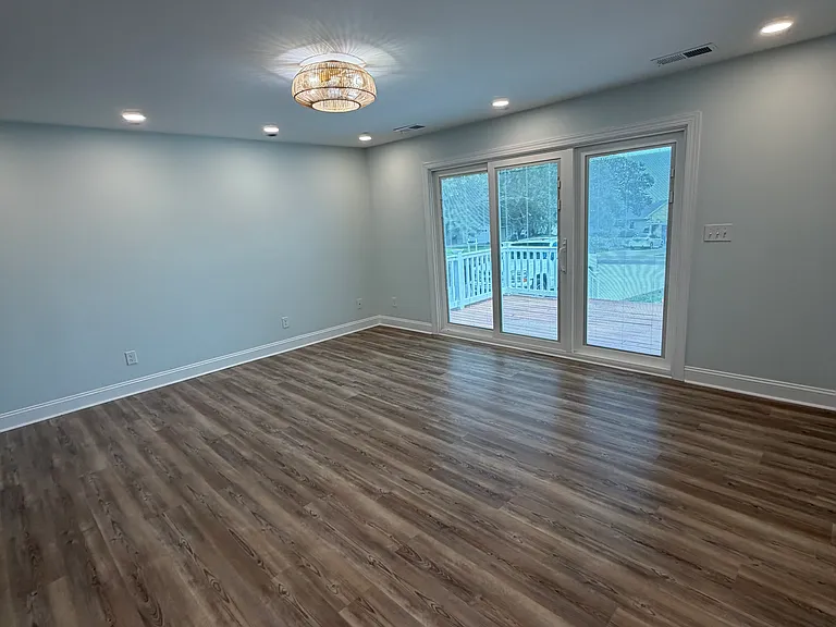 Living room with peek-a-boo views of the ICW.