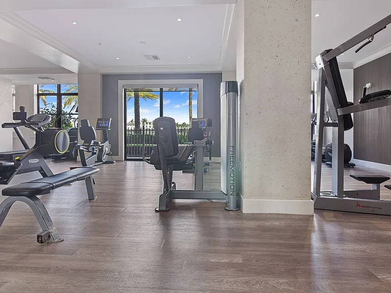 Cardio and strength equipment in the fitness studio