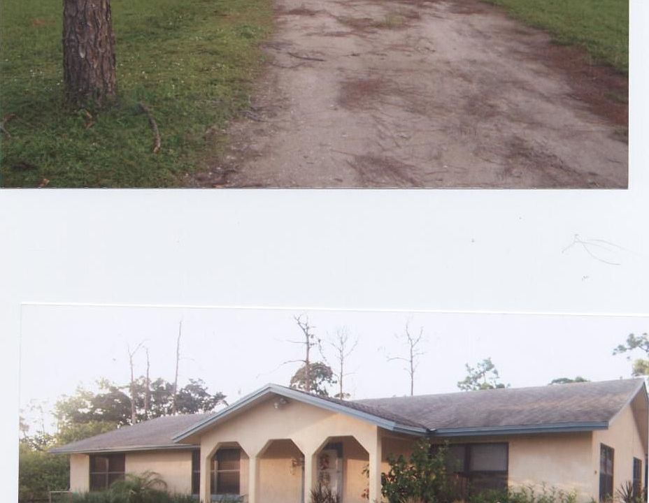 Drive way and front of house