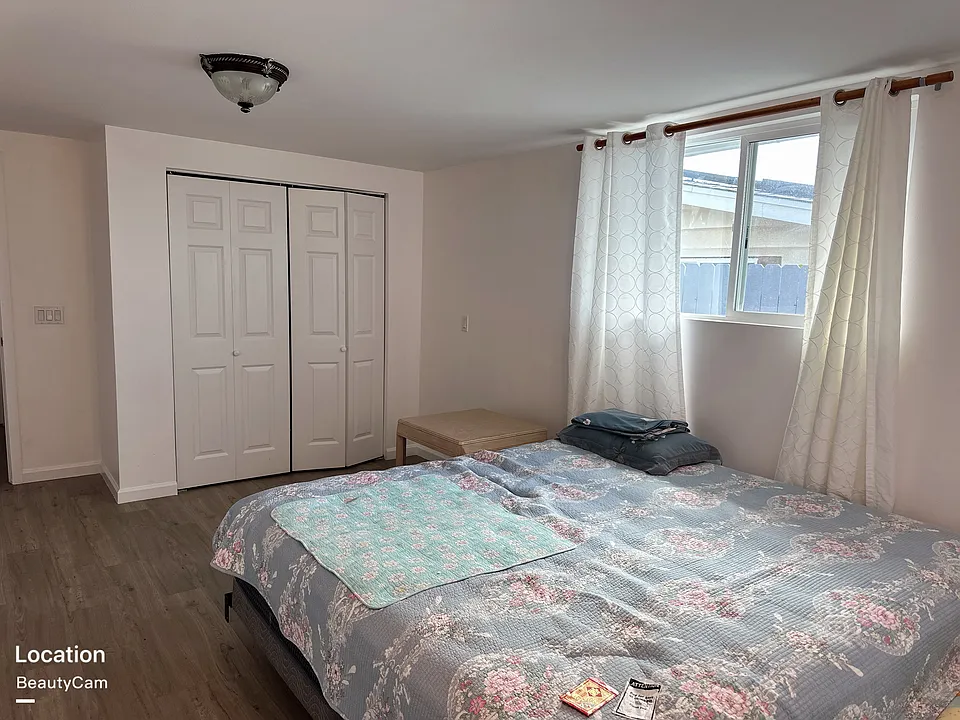Spacious closet in master bedroom. Lots of sunshine.