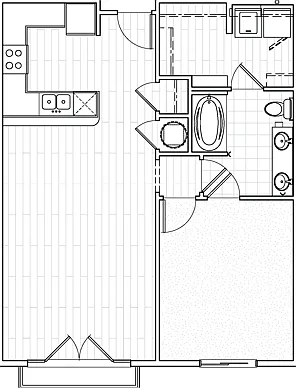 One Bedroom, One Bathroom A3 Floor Plan One Bedroom, One Bathroom A3 Floor Plan