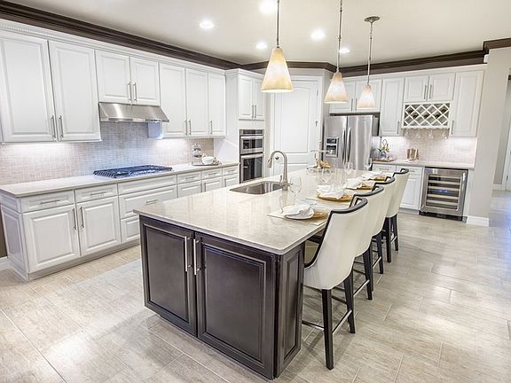 Kitchen with Built-In Gas Appliances and Entertainment Package
