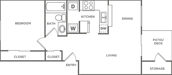 One Bedroom One Bath | 692 sq. ft. One Bedroom One Bath | 692 sq. ft.