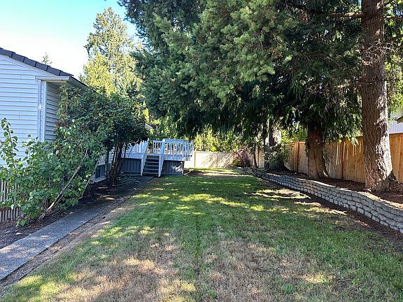 Fully fenced backyard