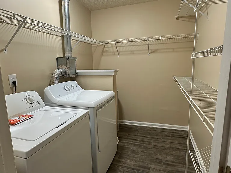 top load washer and front load dryer provided