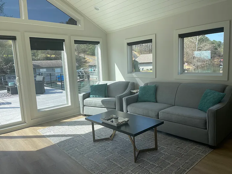 Living room with pull out couches (one queen pull out, one twin pull out)
