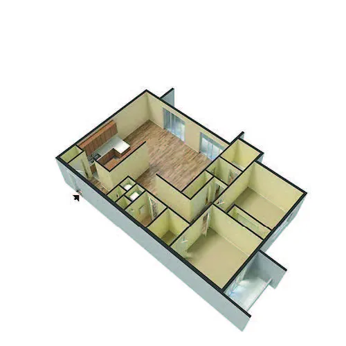 Floor plan 2 Bed flat