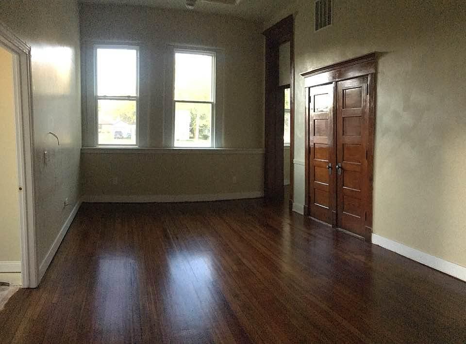 Living room- large built-in closet in the right