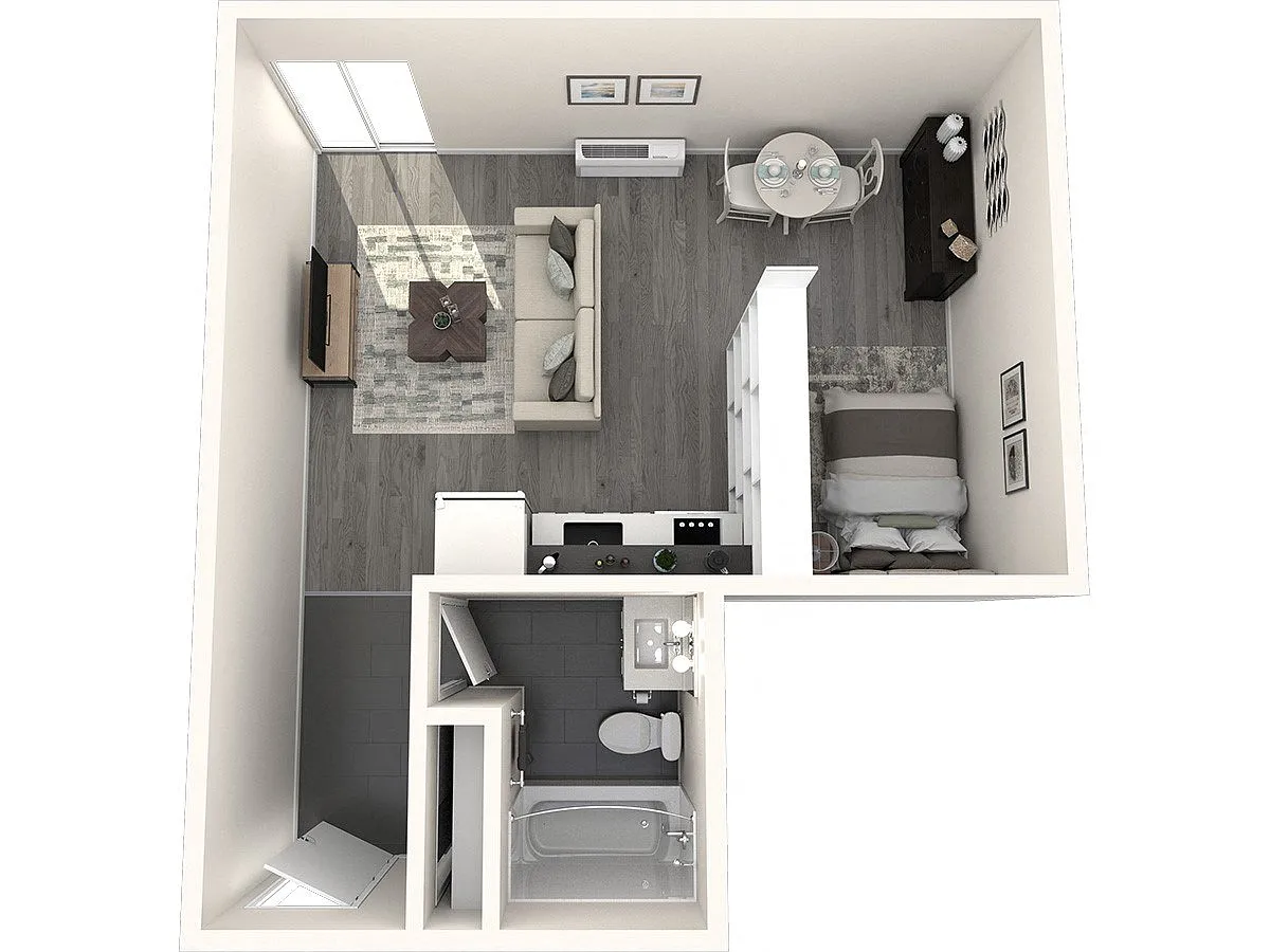 Floor plan Tower Back Corner Studio