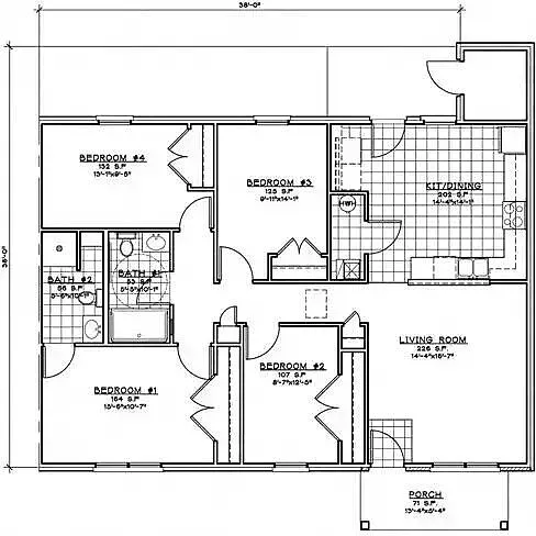 Floor plan 4 Bedroom