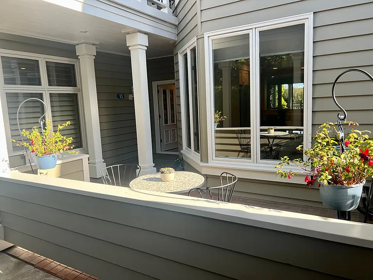 Front entrance and patio