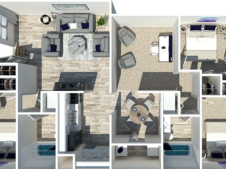 Three Bedroom Three Bedroom