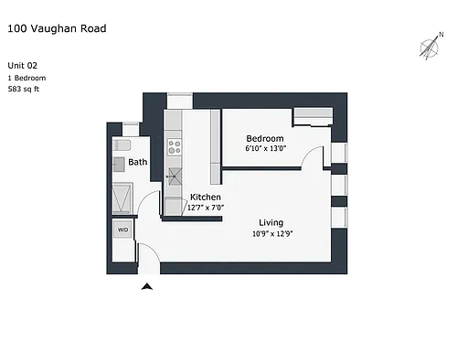 Floor plan 1 Bedroom - unit 2