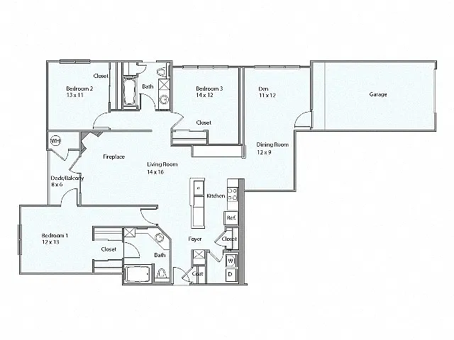 Floor plan Stefanie - Den