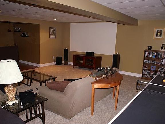 Basement w/projector