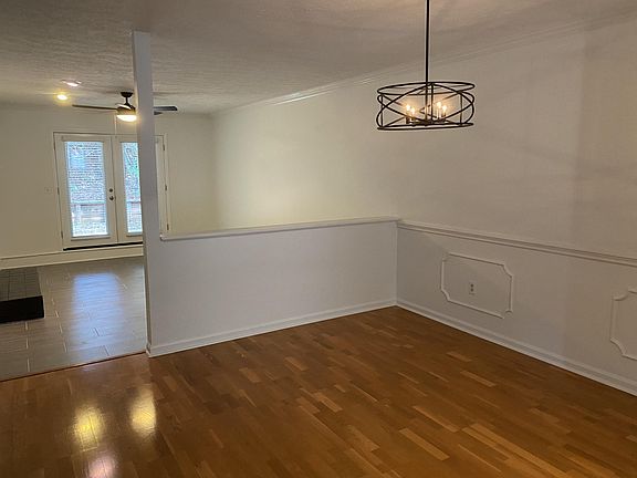 Dining room area above the living room