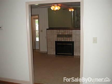 Family room with WBFP