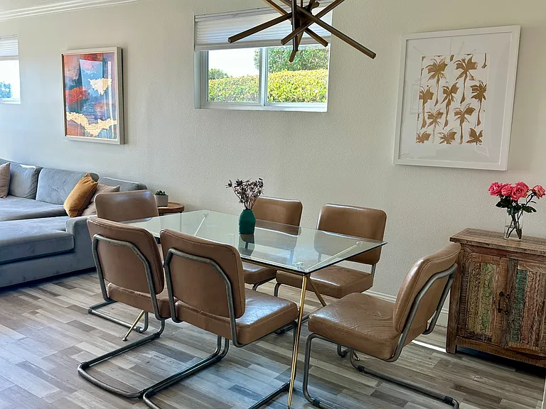 Leather dining chairs