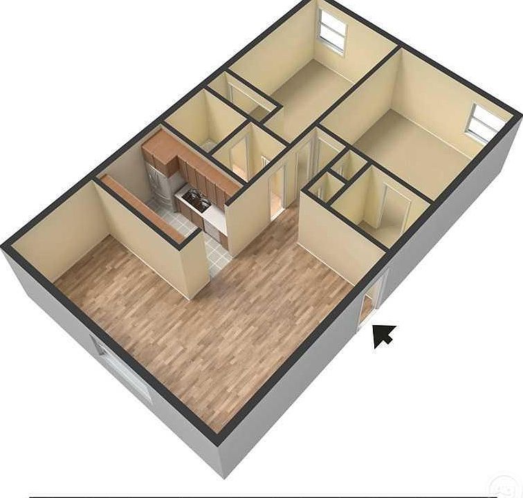2 Bedroom Floor Plan