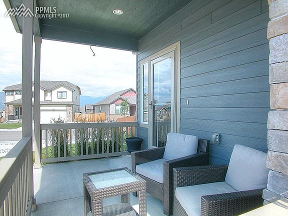 Front porch with mountain views