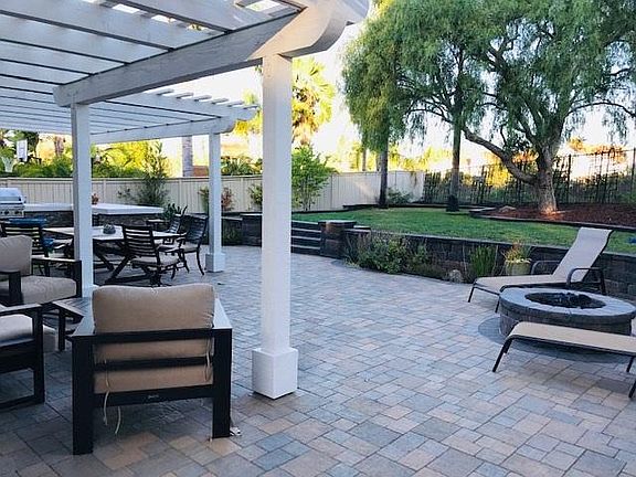 Brand new completely redone backyard with built in bbq and f