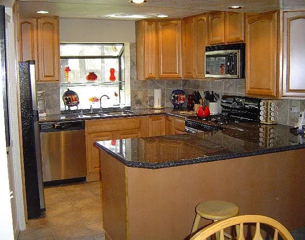 kitchen with granite counters
