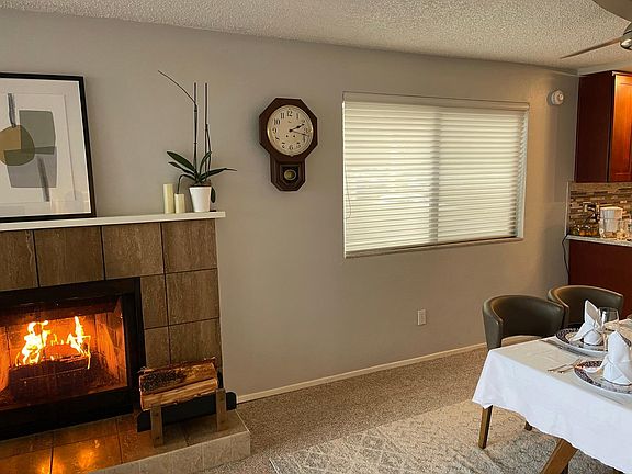 Fire place to dining room