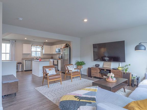 Spacious Open Concept Living Room and Kitchen